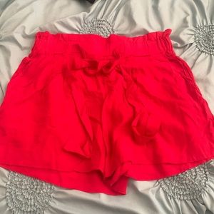 Red billabong beach shorts for women red size medium